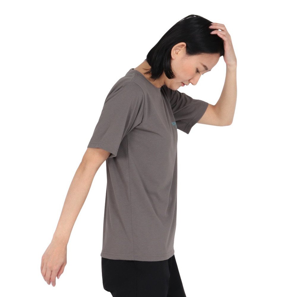 クリフメイヤー（KRIFF MAYER）（レディース）プリント半袖Tシャツ クマ W2547846X:17:CHARCOAL
