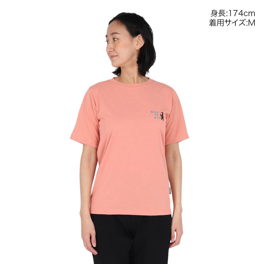 クリフメイヤー（KRIFF MAYER）（レディース）プリント半袖Tシャツ クマ W2547846X:30:PINK