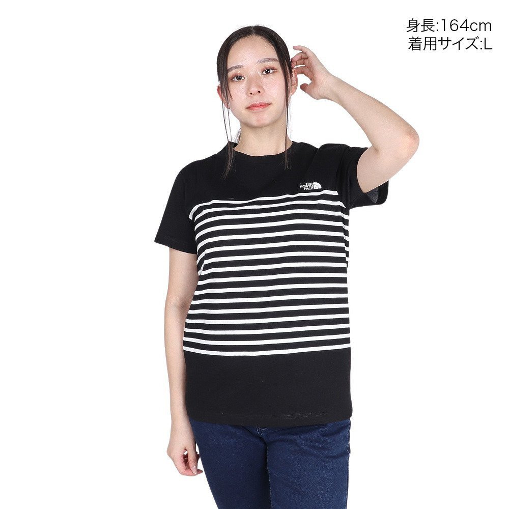 ショートスリーブ パネルボーダー 半袖Tシャツ NTW32406 K 2