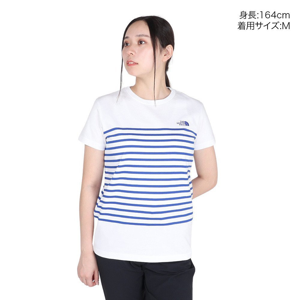 半袖Tシャツ ショートスリーブ パネルボーダーTシャツ NTW32406 W 2