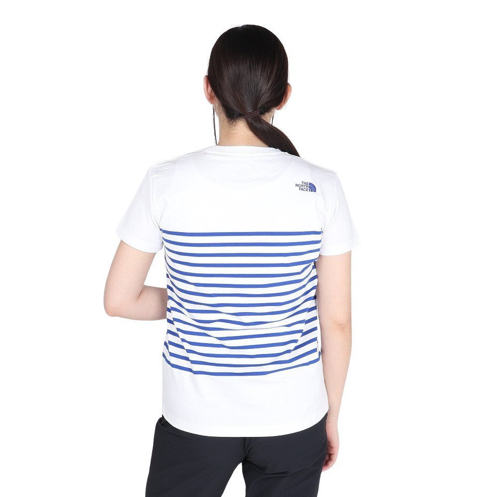 半袖Tシャツ ショートスリーブ パネルボーダーTシャツ NTW32406 W 4