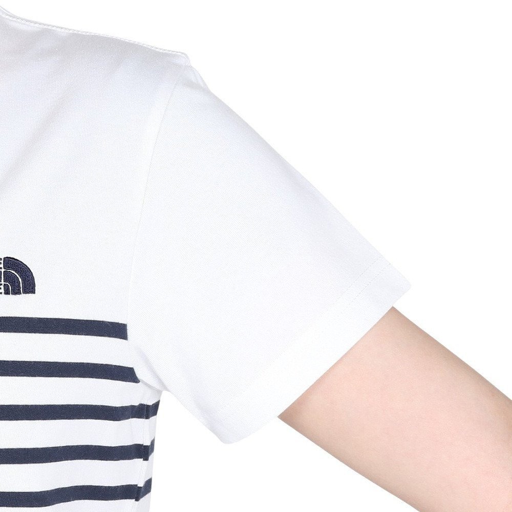 半袖Tシャツ ショートスリーブパネルボーダーティー NTW32406 W2 ホワイト 速乾 7