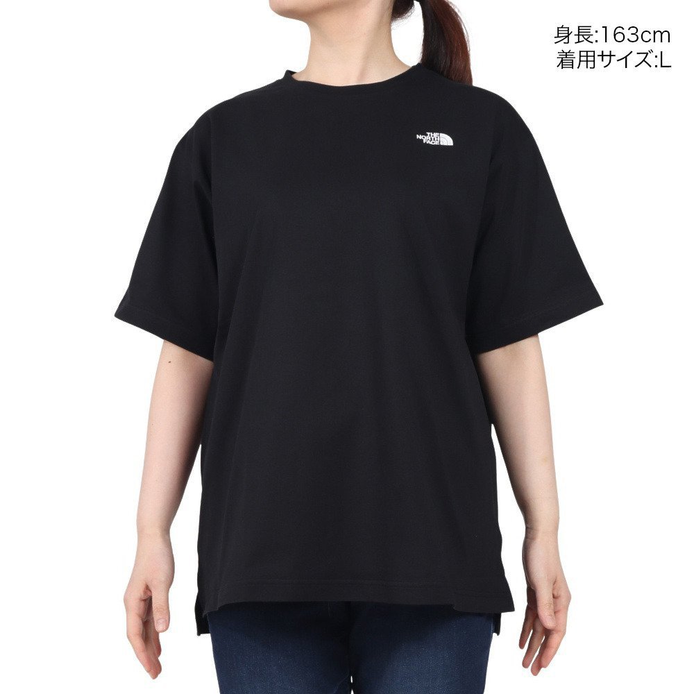 ザ・ノース・フェイス（THE NORTH FACE）（レディース）半袖Tシャツ フラッシュドライ リラックス コットン NTW32541 K ブラック