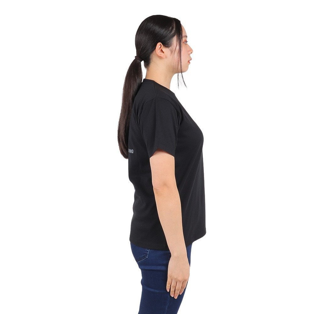 ザ・ノース・フェイス（THE NORTH FACE）（レディース）Tシャツ 半袖 BANDANA SQ LG スクエアロゴ NTW32446 黒 ブラック