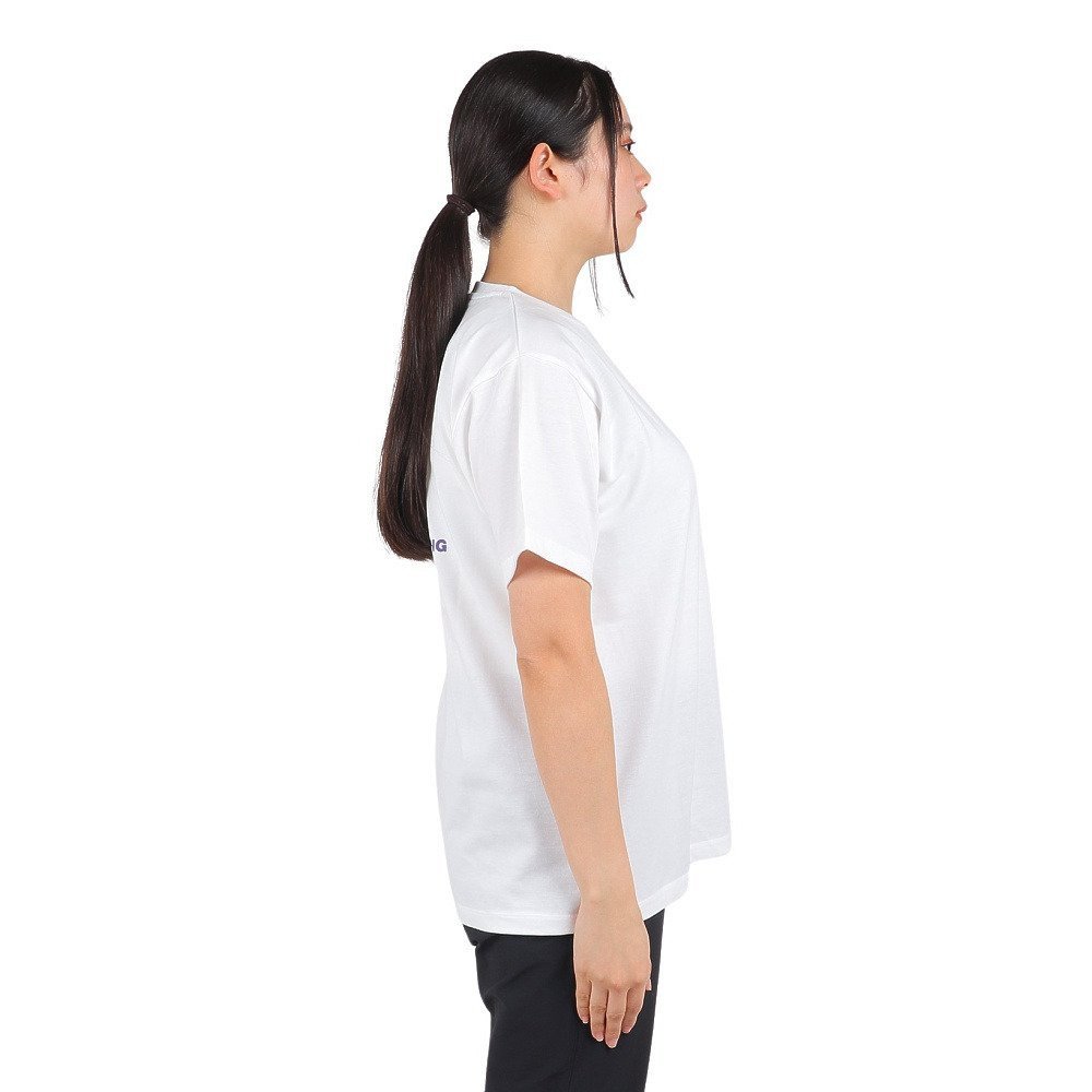 ザ・ノース・フェイス（THE NORTH FACE）（レディース）Tシャツ 半袖 BANDANA SQ LG スクエアロゴ NTW32446 白 ホワイト