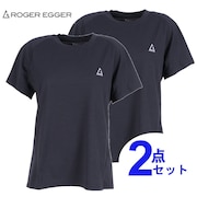 ロジャーエーガー（ROGEREGGER）（レディース）半袖Tシャツ インナー 2枚セット 速乾 VIATEXスムース RE2SUK562010BLK ブラック