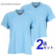 ロジャーエーガー（ROGEREGGER）（レディース）半袖Tシャツ インナー 2枚セット 速乾 VIATEXスムース RE2SUK562010BLU ブルー