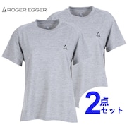 ロジャーエーガー（ROGEREGGER）（レディース）半袖Tシャツ インナー 2枚セット 速乾 VIATEXスムース RE2SUK562010GRY グレー