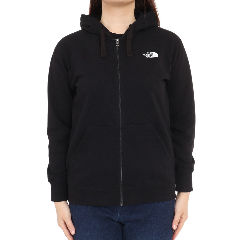 ザ・ノース・フェイス（THE NORTH FACE）（レディース）パーカー スウェット フルジップフーディ NT62334X K