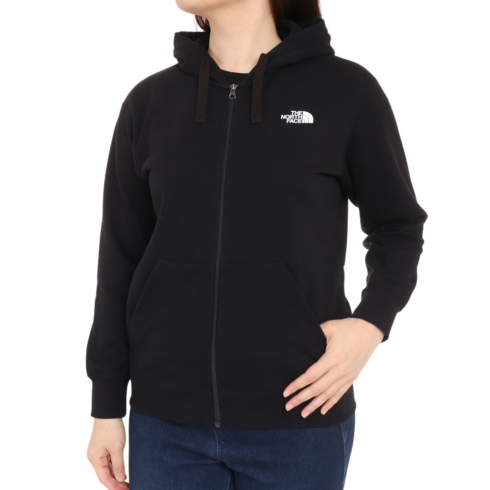 ザ・ノース・フェイス（THE NORTH FACE）（レディース）パーカー スウェット フルジップフーディ NT62334X K