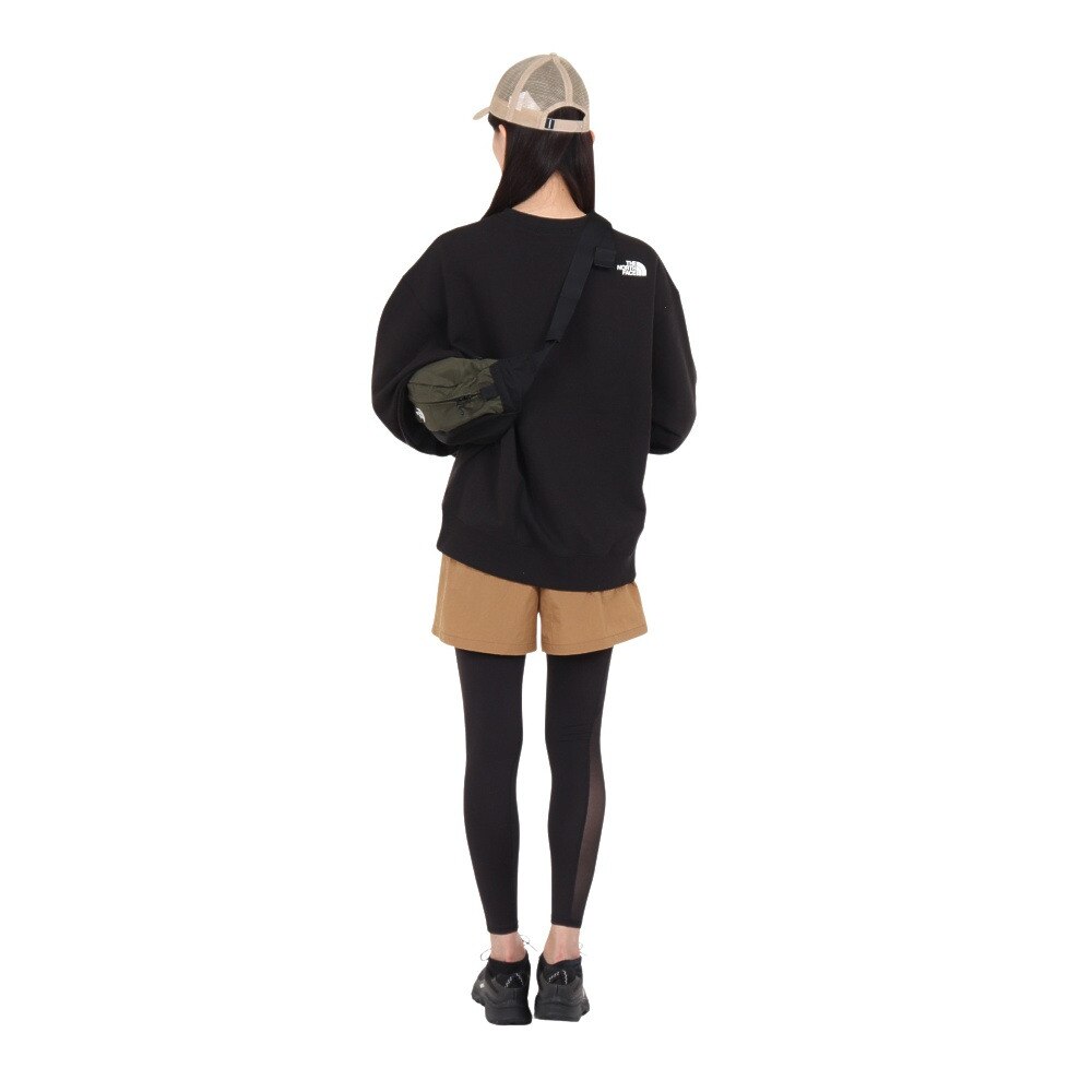 ノースフェイス（THE NORTH FACE）（レディース）トレーナー 長袖スウェット フラワーロゴクルー NT62335 K ブラック