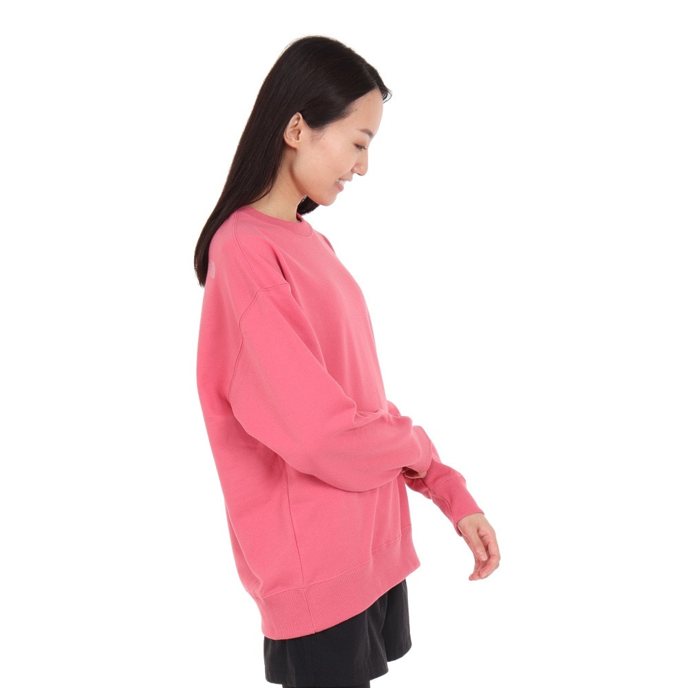 ノースフェイス（THE NORTH FACE）（レディース）トレーナー 長袖スウェット フラワーロゴクルー NT62335 LR ピンク