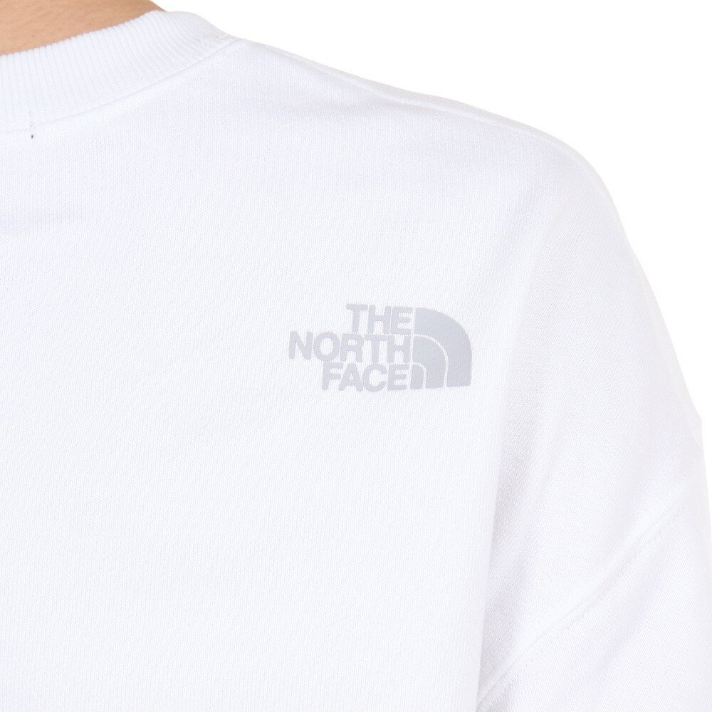 ノースフェイス（THE NORTH FACE）（レディース）トレーナー 長袖スウェット フラワーロゴクルー NT62335 W ホワイト