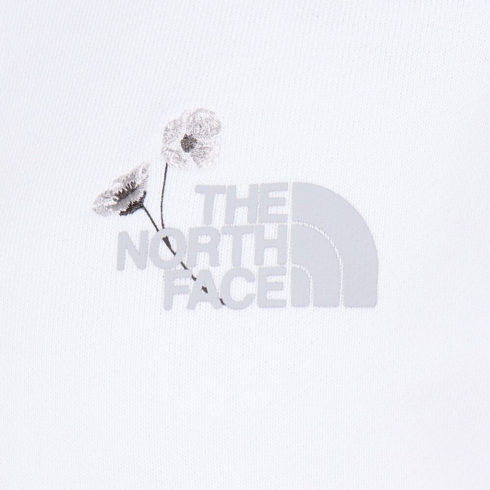 ノースフェイス（THE NORTH FACE）（レディース）トレーナー 長袖スウェット フラワーロゴクルー NT62335 W ホワイト