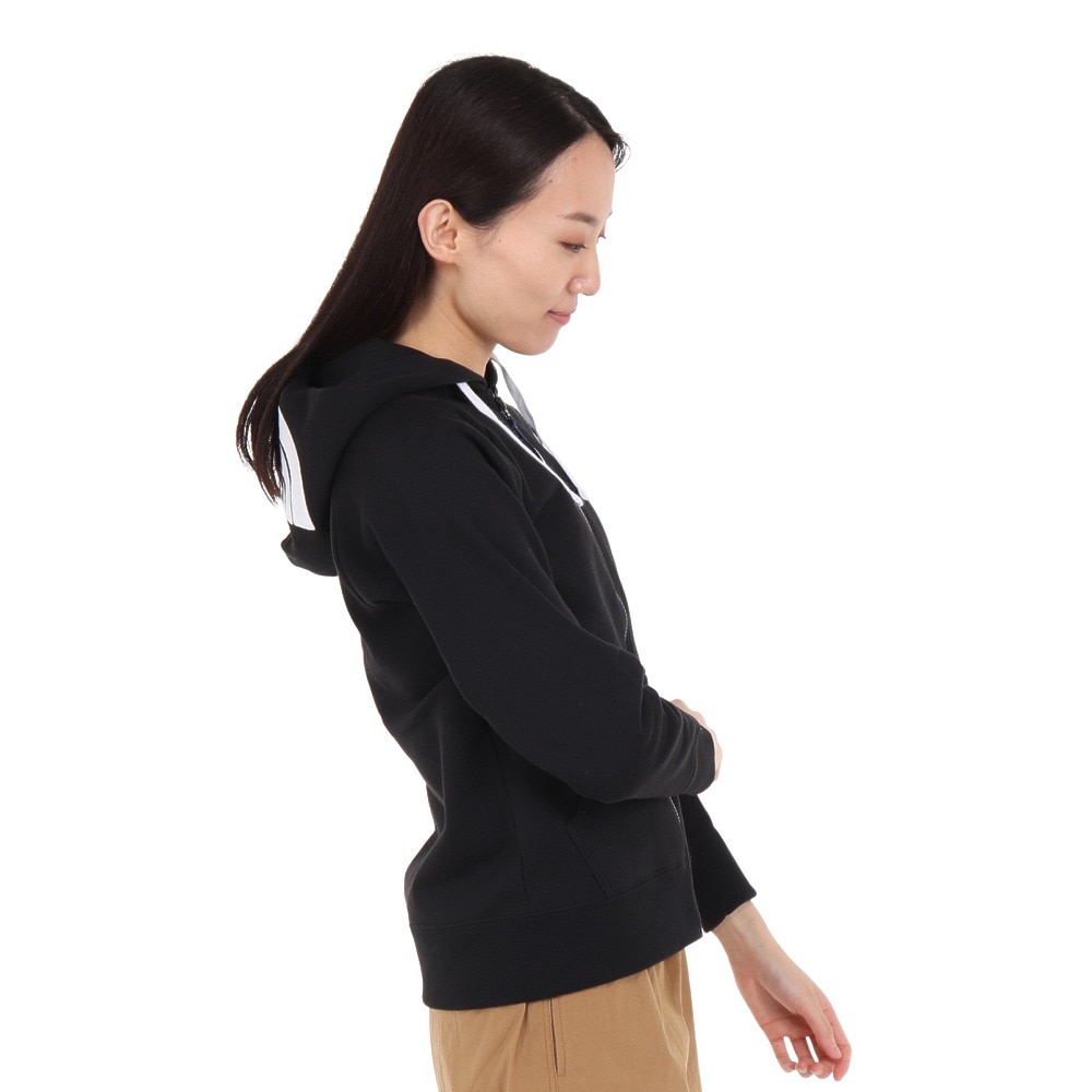 ノースフェイス（THE NORTH FACE）（レディース）パーカー スウェット リアビューフルジップフーディ NTW12340 K ブラック