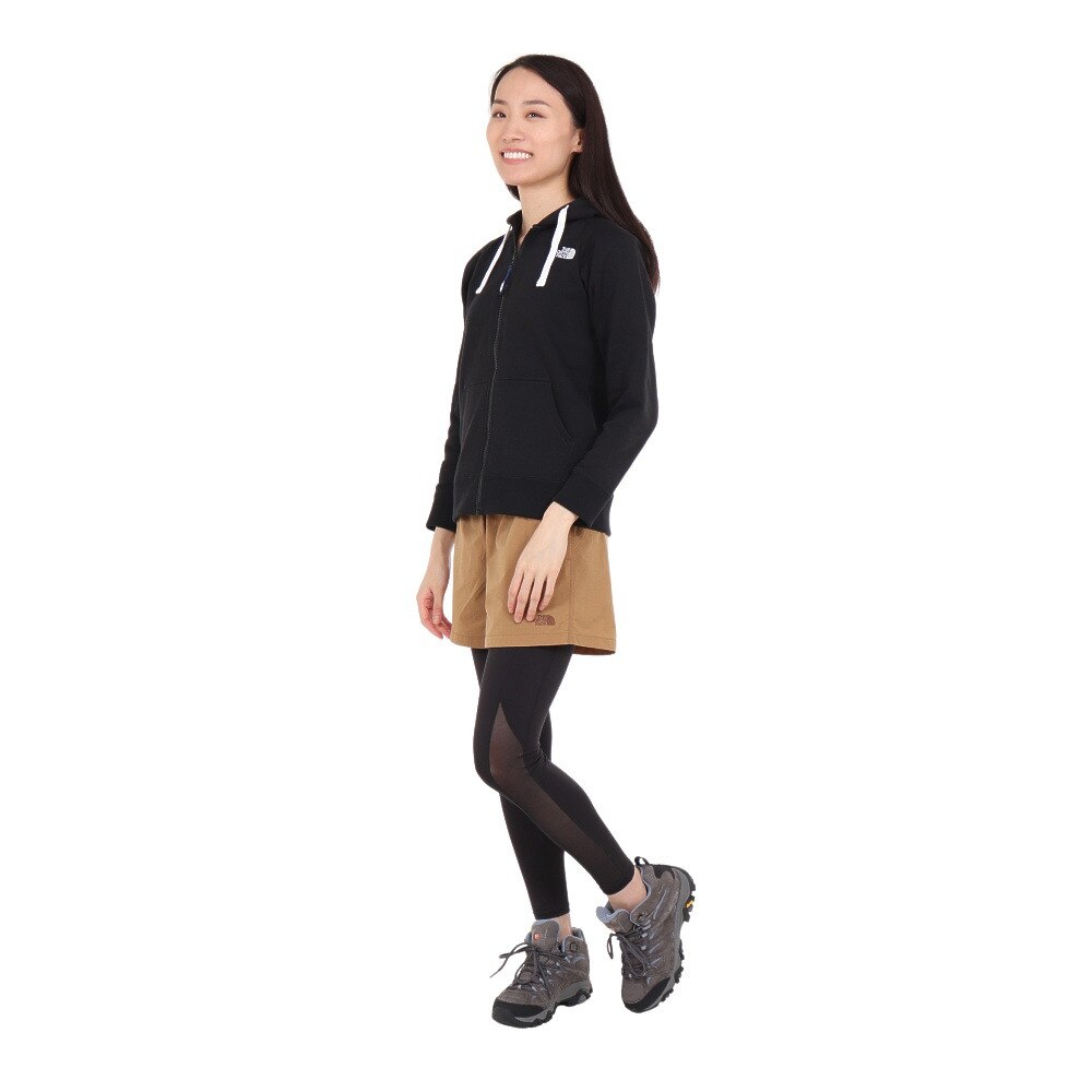 ノースフェイス（THE NORTH FACE）（レディース）パーカー スウェット リアビューフルジップフーディ NTW12340 K ブラック