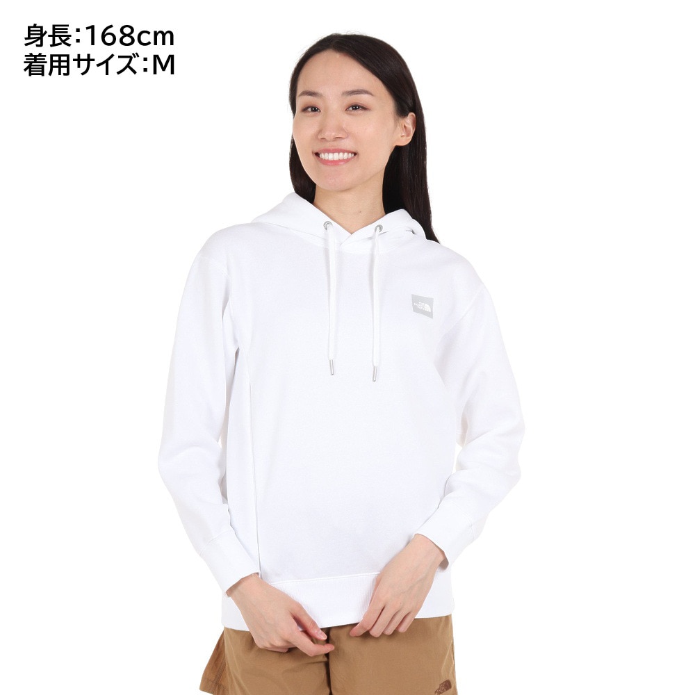 ノースフェイス（THE NORTH FACE）（レディース）パーカー 長袖スウェット オーバーサイズドスウェット NTW62347 W ホワイト