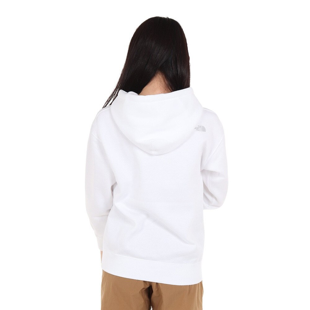 ノースフェイス（THE NORTH FACE）（レディース）パーカー 長袖スウェット オーバーサイズドスウェット NTW62347 W ホワイト