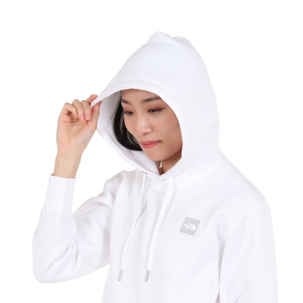 ノースフェイス（THE NORTH FACE）（レディース）パーカー 長袖スウェット オーバーサイズドスウェット NTW62347 W ホワイト