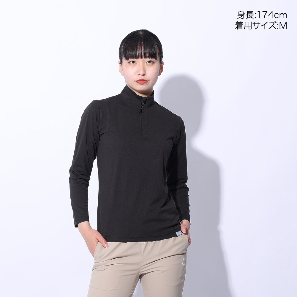 ロジャーエーガー（ROGEREGGER）（レディース）カットソー ルフトドライPP ジップ RE24SUK5620006 BLK