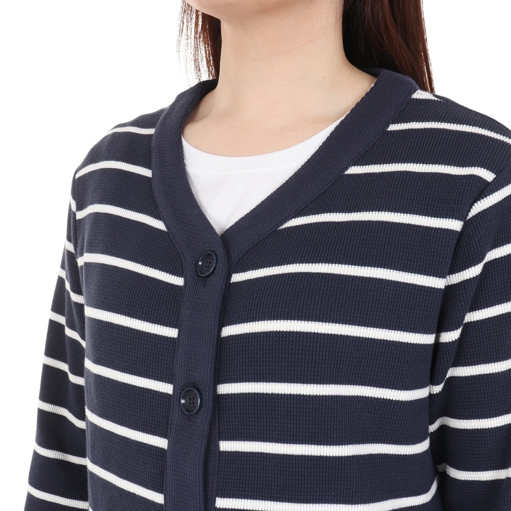 エーグル（AIGLE）（レディース）カットソー ロングスリーブ ボーダー カーディガン ZTFAV79-001