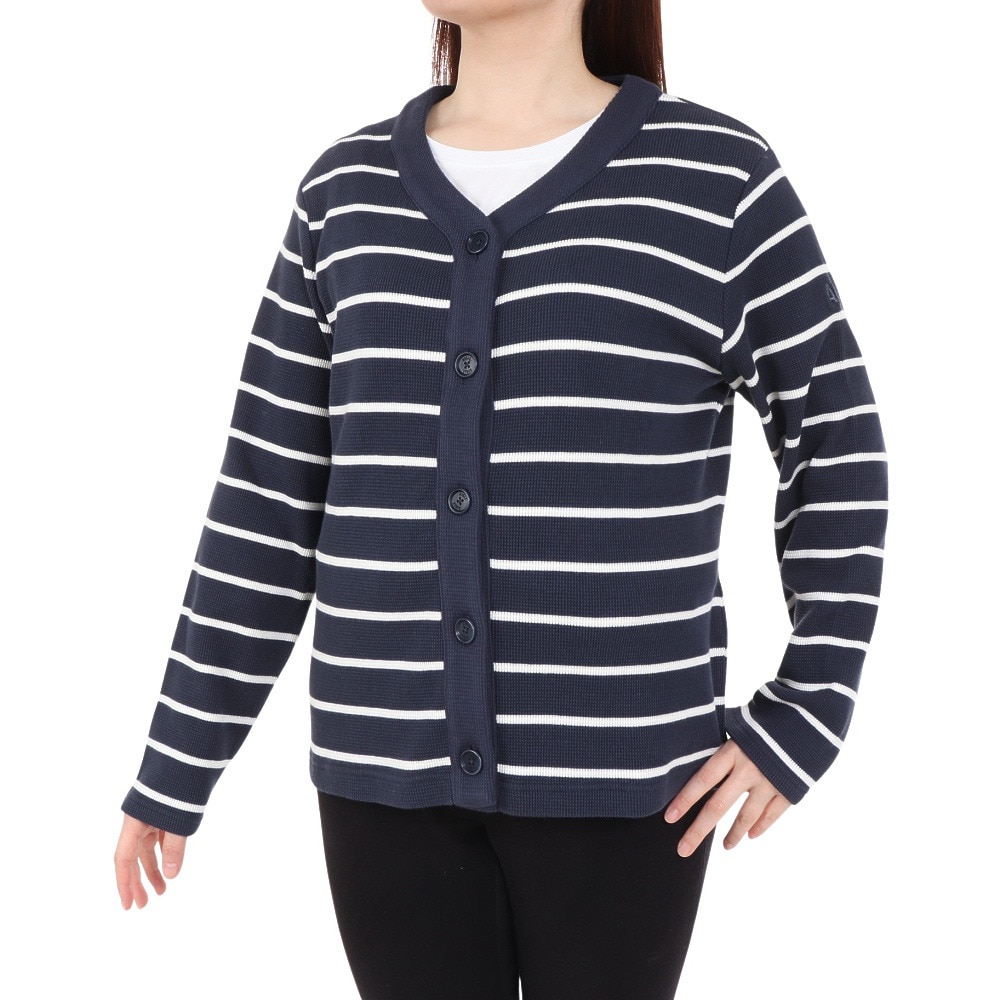 エーグル（AIGLE）（レディース）カットソー ロングスリーブ ボーダー カーディガン ZTFAV79-001