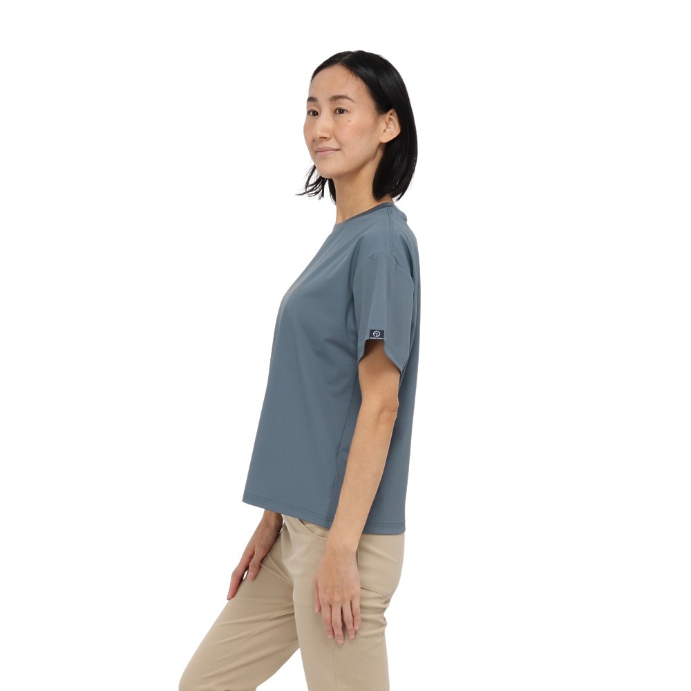 ホールアース（Whole Earth）（レディース）カットソー 半袖 LONG COOL Tシャツ WE2TDZ57 BGRY
