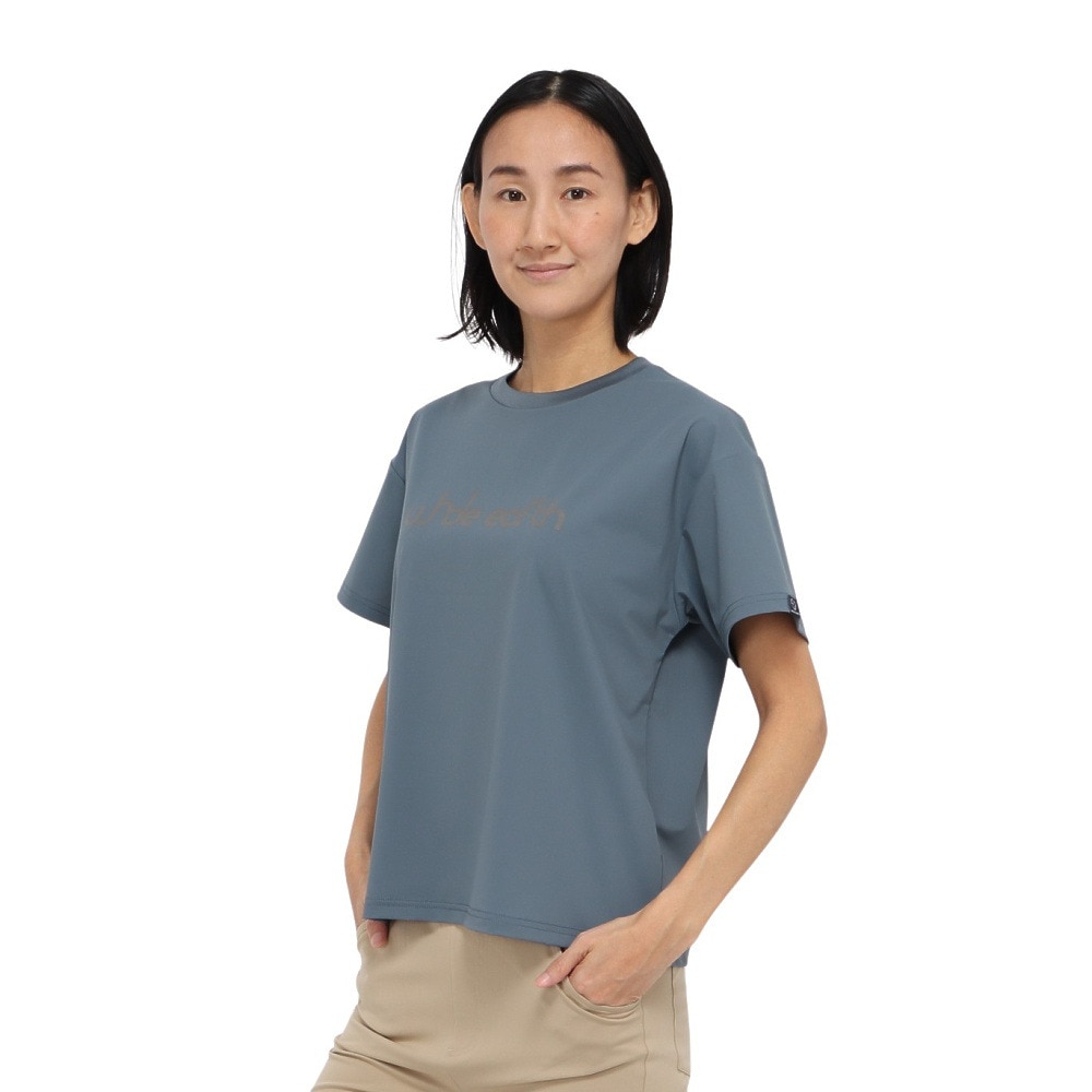 ホールアース（Whole Earth）（レディース）カットソー 半袖 LONG COOL Tシャツ WE2TDZ57 BGRY