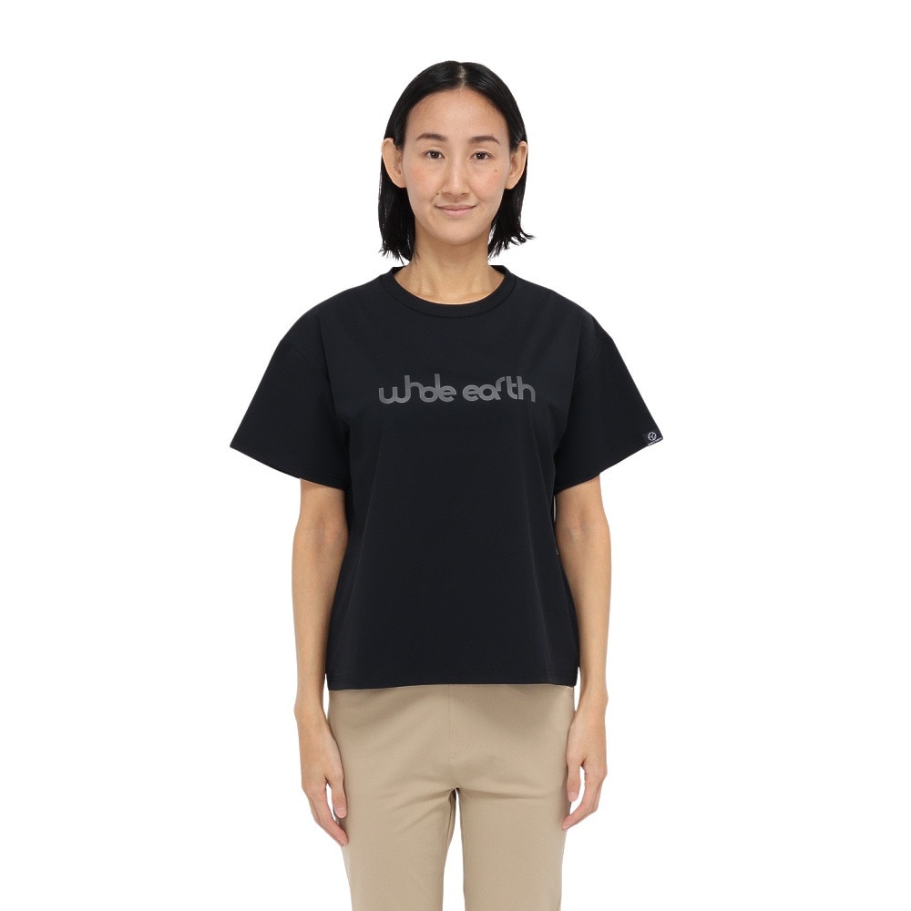 ホールアース（Whole Earth）（レディース）カットソー 半袖 LONG COOL Tシャツ WE2TDZ57 BLK
