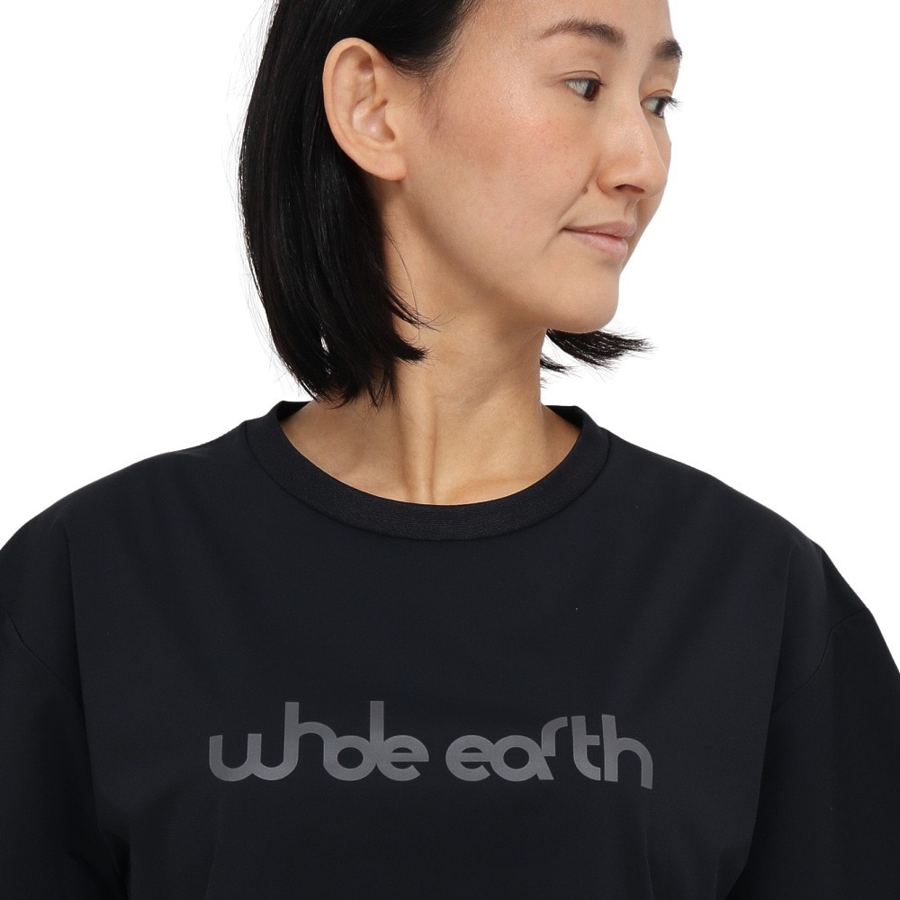 ホールアース（Whole Earth）（レディース）カットソー 半袖 LONG COOL Tシャツ WE2TDZ57 BLK