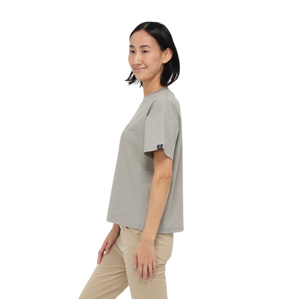 ホールアース（Whole Earth）（レディース）カットソー 半袖 LONG COOL Tシャツ WE2TDZ57 OLIVE