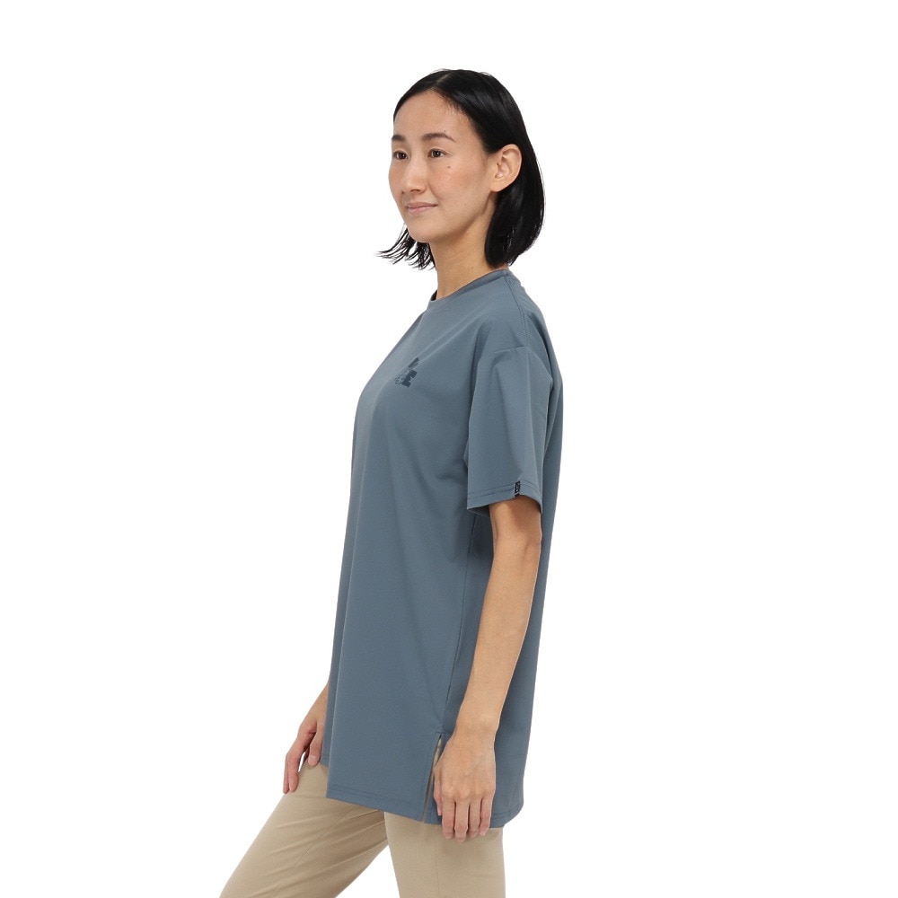 ホールアース（Whole Earth）（レディース）カットソー 半袖 LONG COOL Tシャツ WE2TDZ58 BGRY