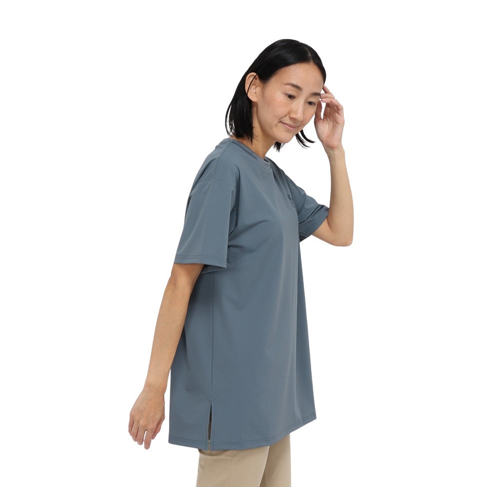 ホールアース（Whole Earth）（レディース）カットソー 半袖 LONG COOL Tシャツ WE2TDZ58 BGRY