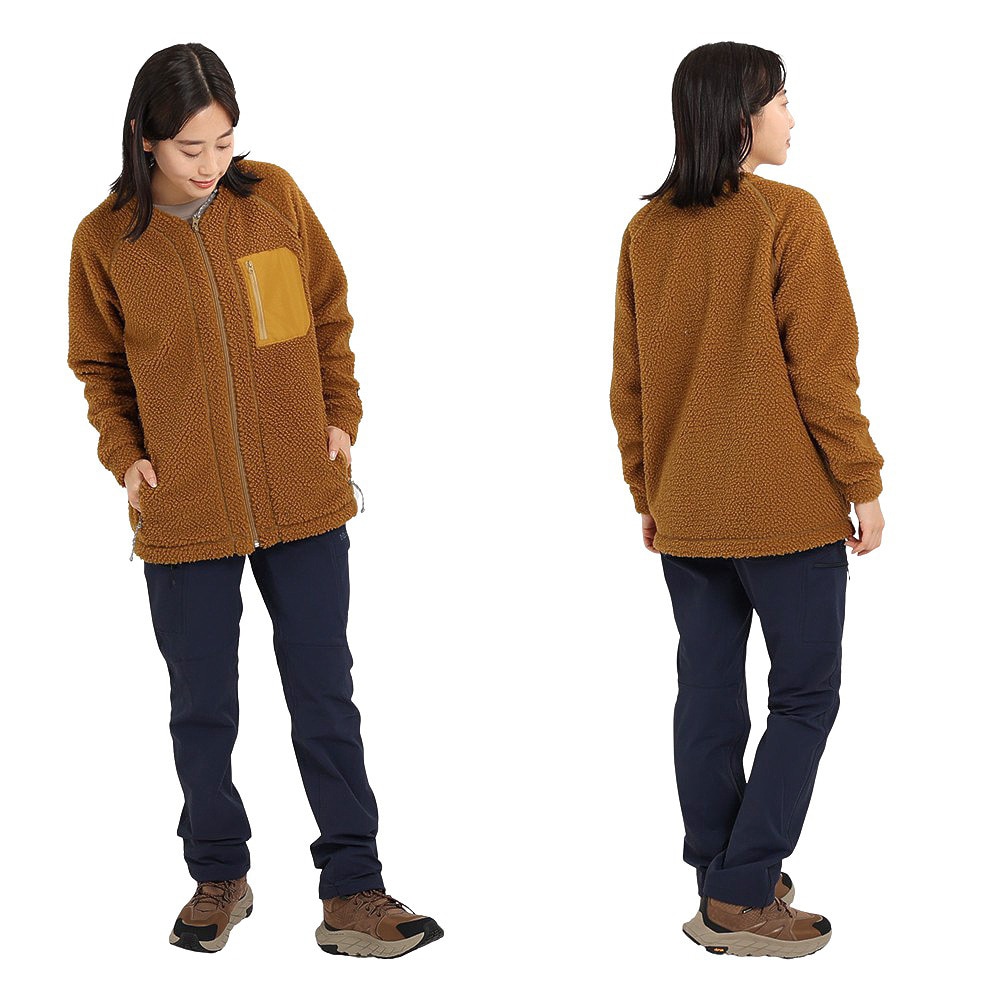マーモット（Marmot）（レディース）ジャケット アウター ジップアップ フリース Boa Crew Coat 8 KKB ブラウン 四角友里コラボ レトロジャケット