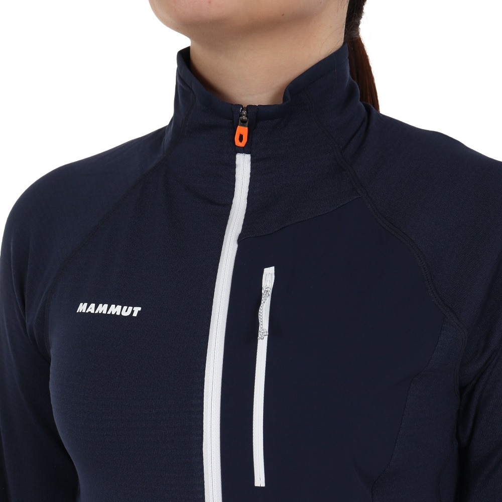マムート（MAMMUT）（レディース）エナジー ライト ミッドレイヤー ハーフジップ プルオーバー アジアンフィット 1014-05510-5118 EUROサイズ レイヤー 重ね着 