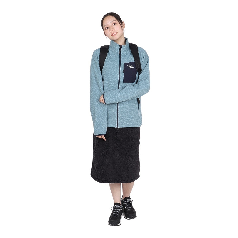 POLEWARDS（レディース）アウター フリース ジップアップ エアロフリース ジャケット PW2SHZ05 LBLU ブルー 軽量 保温