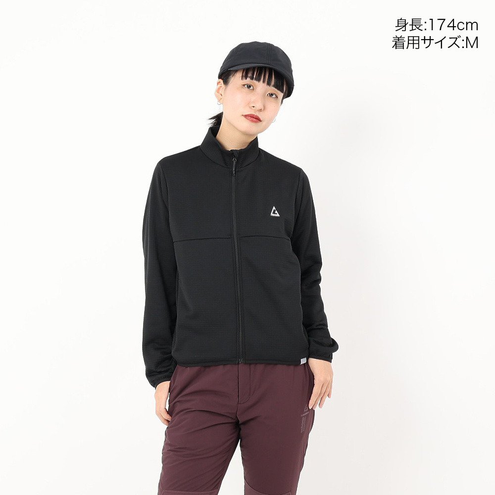 ロジャーエーガー（ROGEREGGER）（レディース）ジップアップ ルフトグリットフリース RE25FUK5620019 BLK