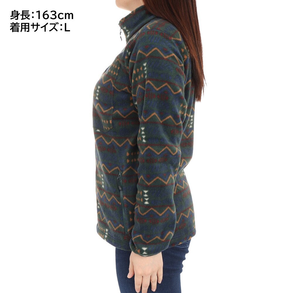 コロンビア（Columbia）（レディース）フルジップ フリース バックアイスプリングジャケット XL5820 370 グリーン