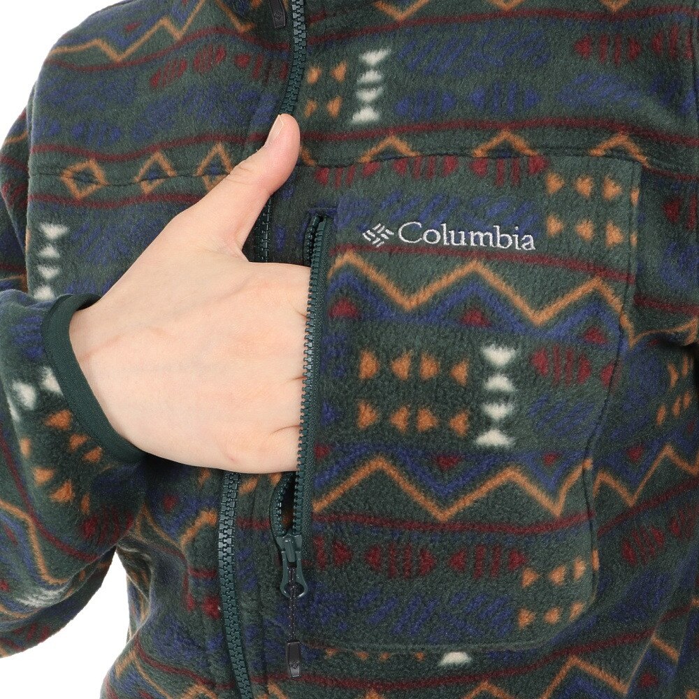 コロンビア（Columbia）（レディース）フルジップ フリース バックアイスプリングジャケット XL5820 370 グリーン