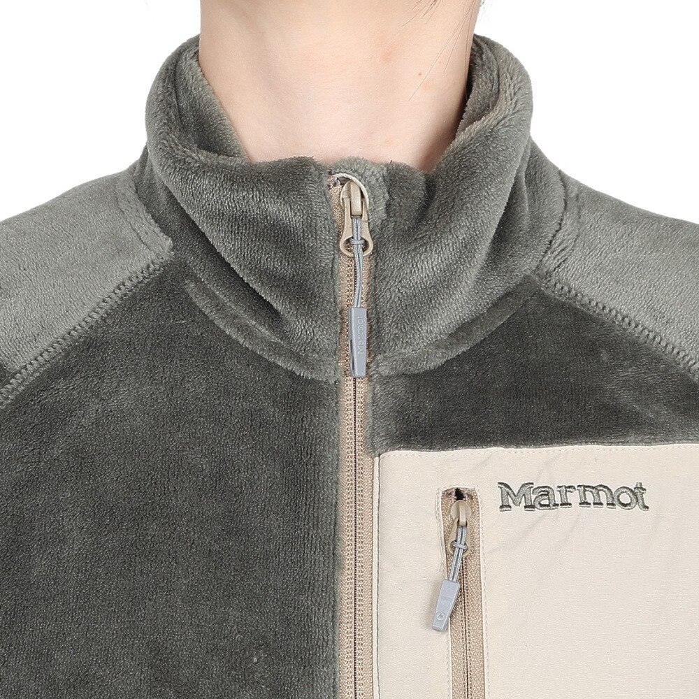 マーモット（Marmot）（レディース）フルジップ フリース バイガンフリースジャケット TSAWF048-KHAKI
