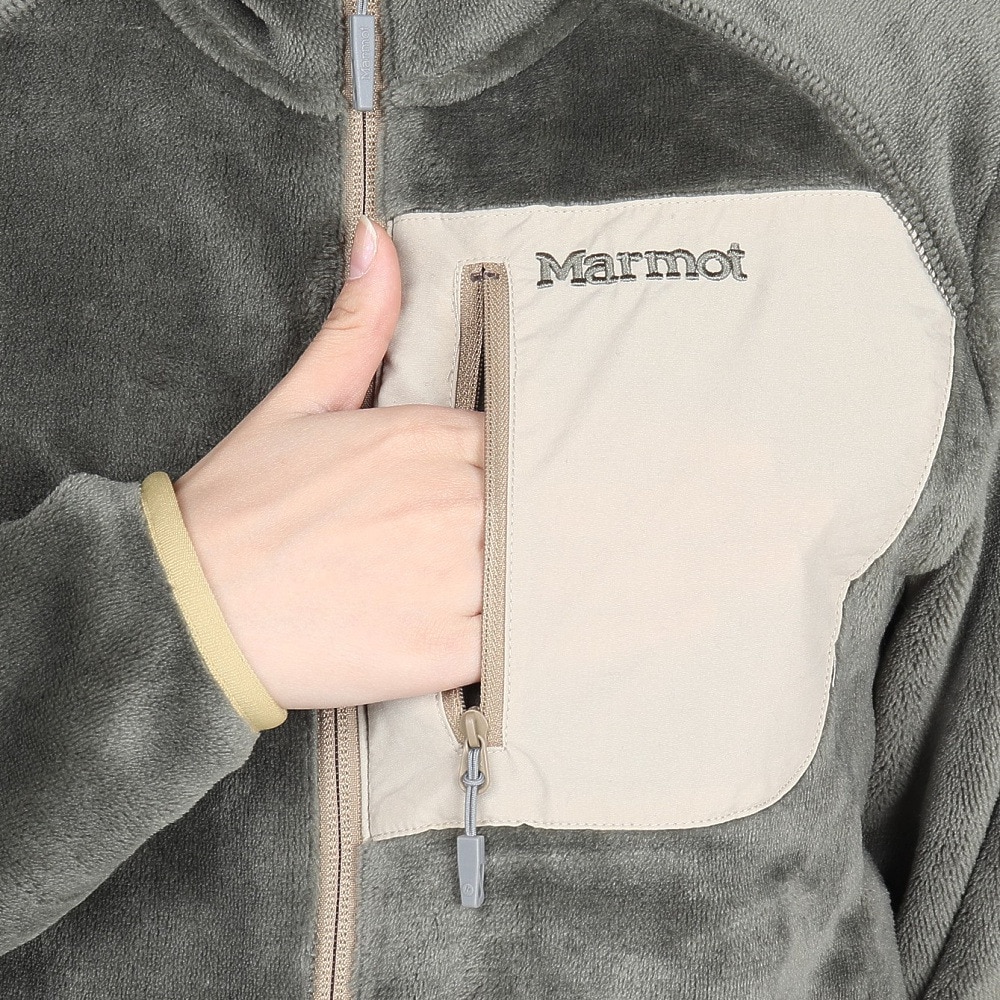 マーモット（Marmot）（レディース）フルジップ フリース バイガンフリースジャケット TSAWF048-KHAKI