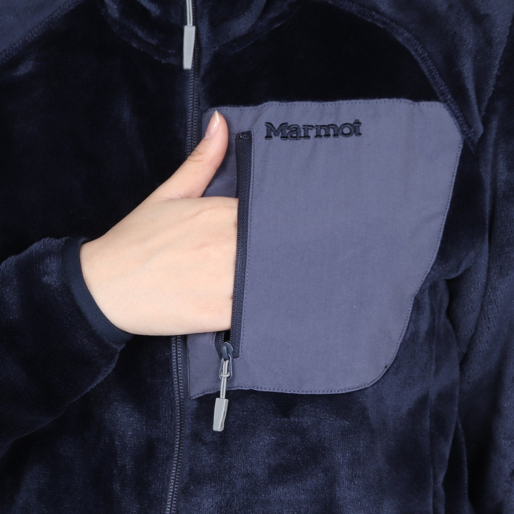 マーモット（Marmot）（レディース）フルジップ フリース バイガンフリースジャケット TSAWF048-NVY