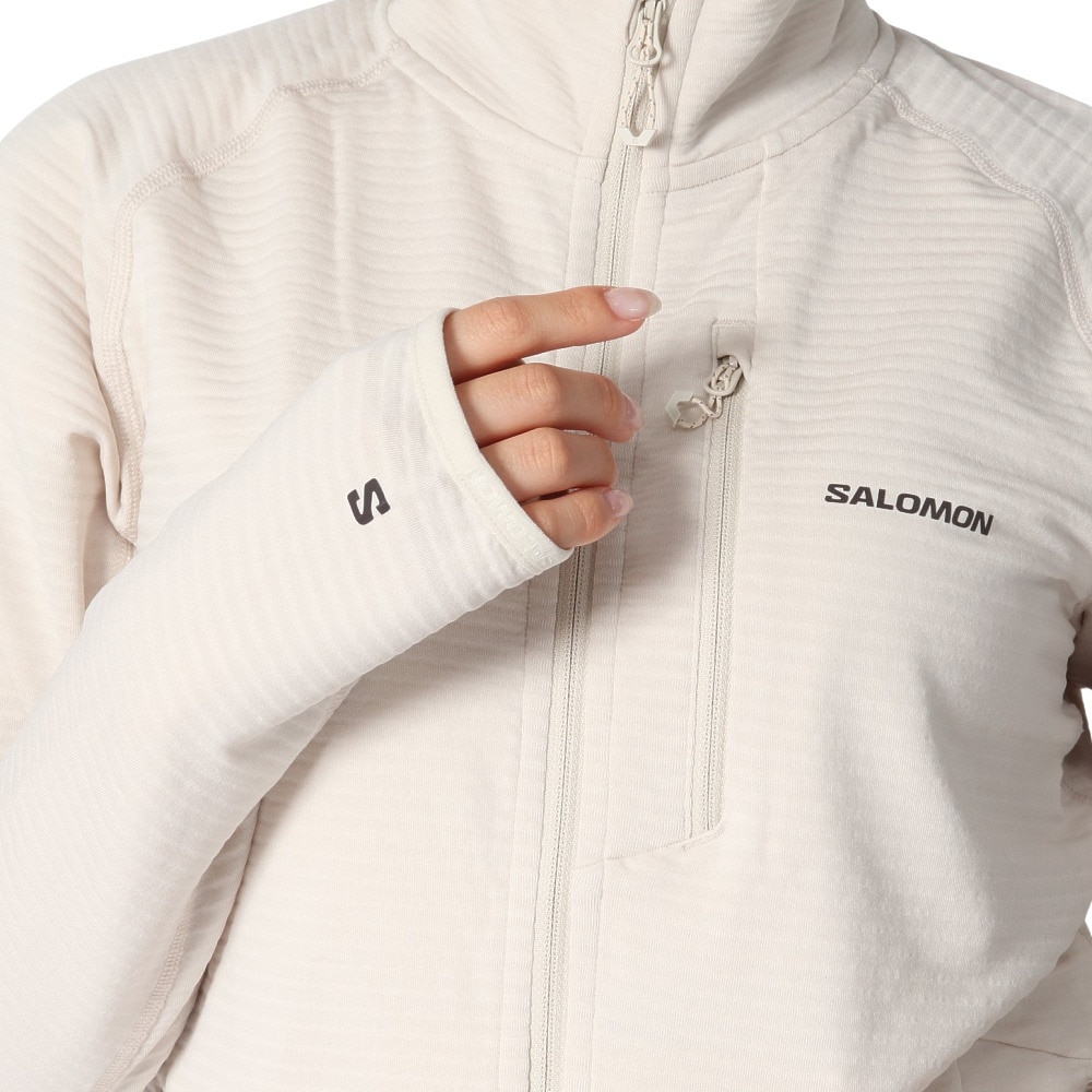 サロモン（SALOMON）（レディース）フルジップ フリース ESSENTIAL LIGHTWARM フルジップミドルレイヤージャケット LC2446300