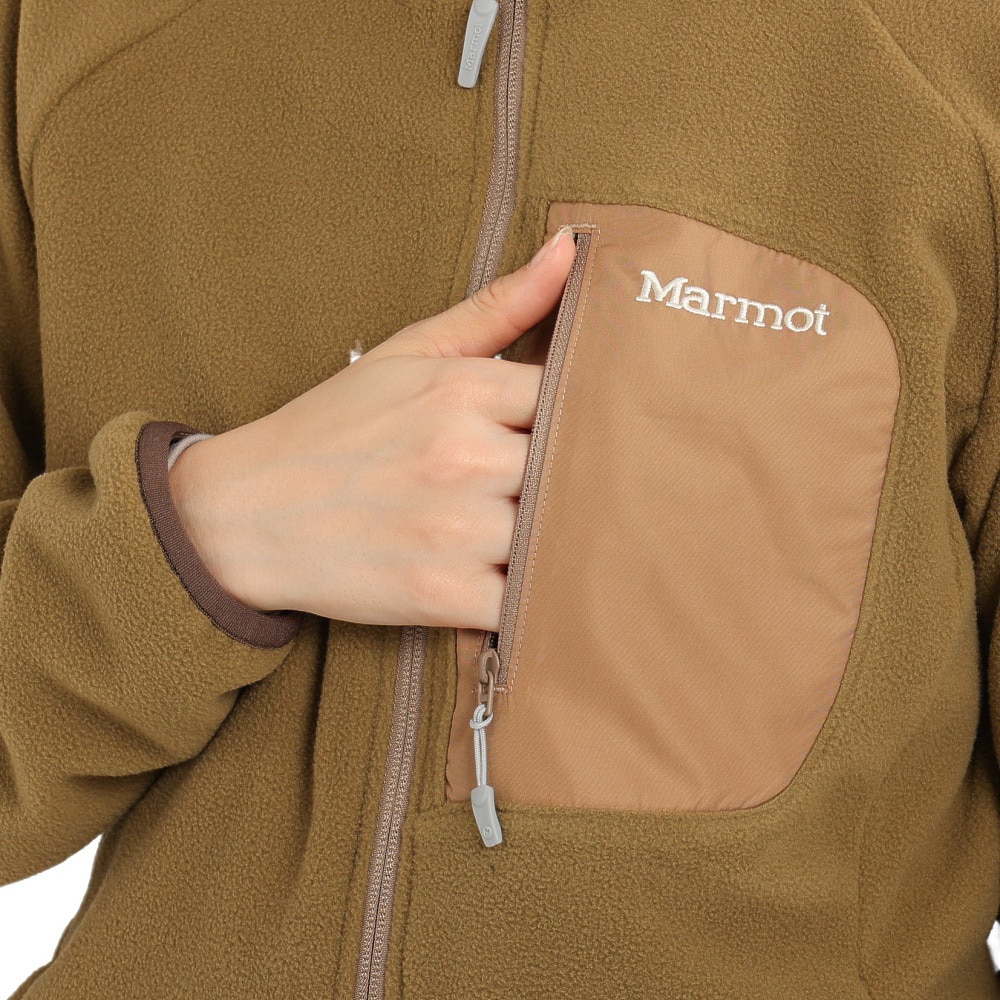 マーモット（Marmot）（レディース）ジップアップ フリース ヒートフリースジャケット TOWUJL92XB DBG ブラウン