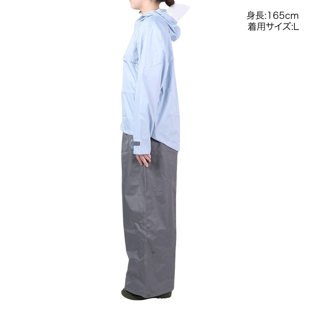 マック（Makku）（レディース）レインウェア 雨具 上下セット 耐水 透湿 ワイドレインスーツ AS-620 ブルー 透明バイザー付き