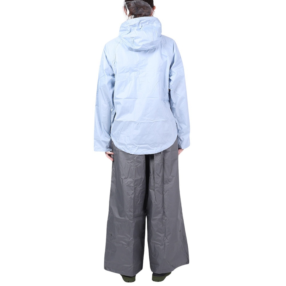 マック（Makku）（レディース）レインウェア 雨具 上下セット 耐水 透湿 ワイドレインスーツ AS-620 ブルー 透明バイザー付き