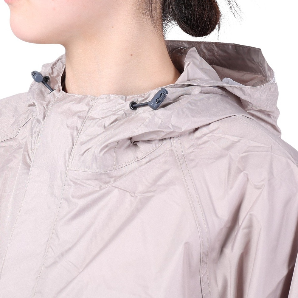 マック（Makku）（レディース）レインウェア 雨具 上下セット 耐水 透湿 ワイドレインスーツ AS-620 ベージュ 透明バイザー付き