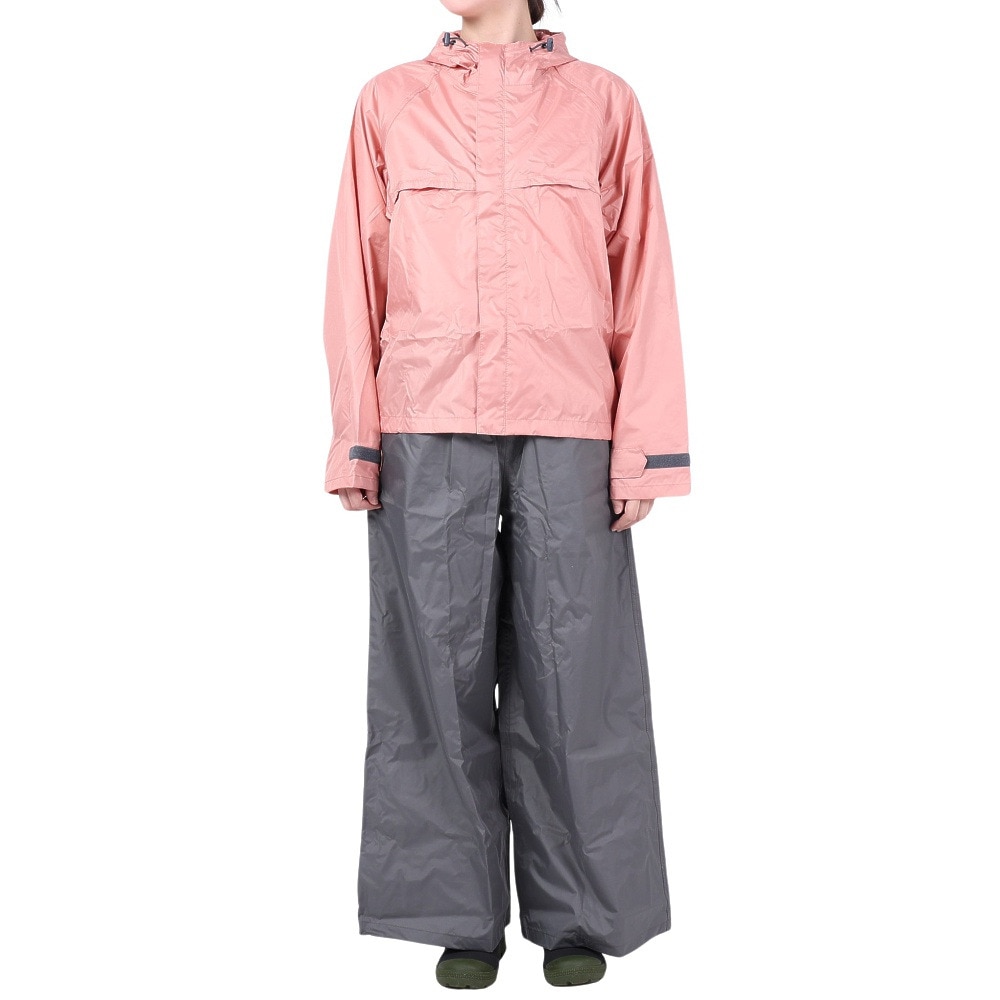 マック（Makku）（レディース）レインウェア 雨具 上下セット 耐水 透湿 ワイドレインスーツ AS-620 透明バイザー付き