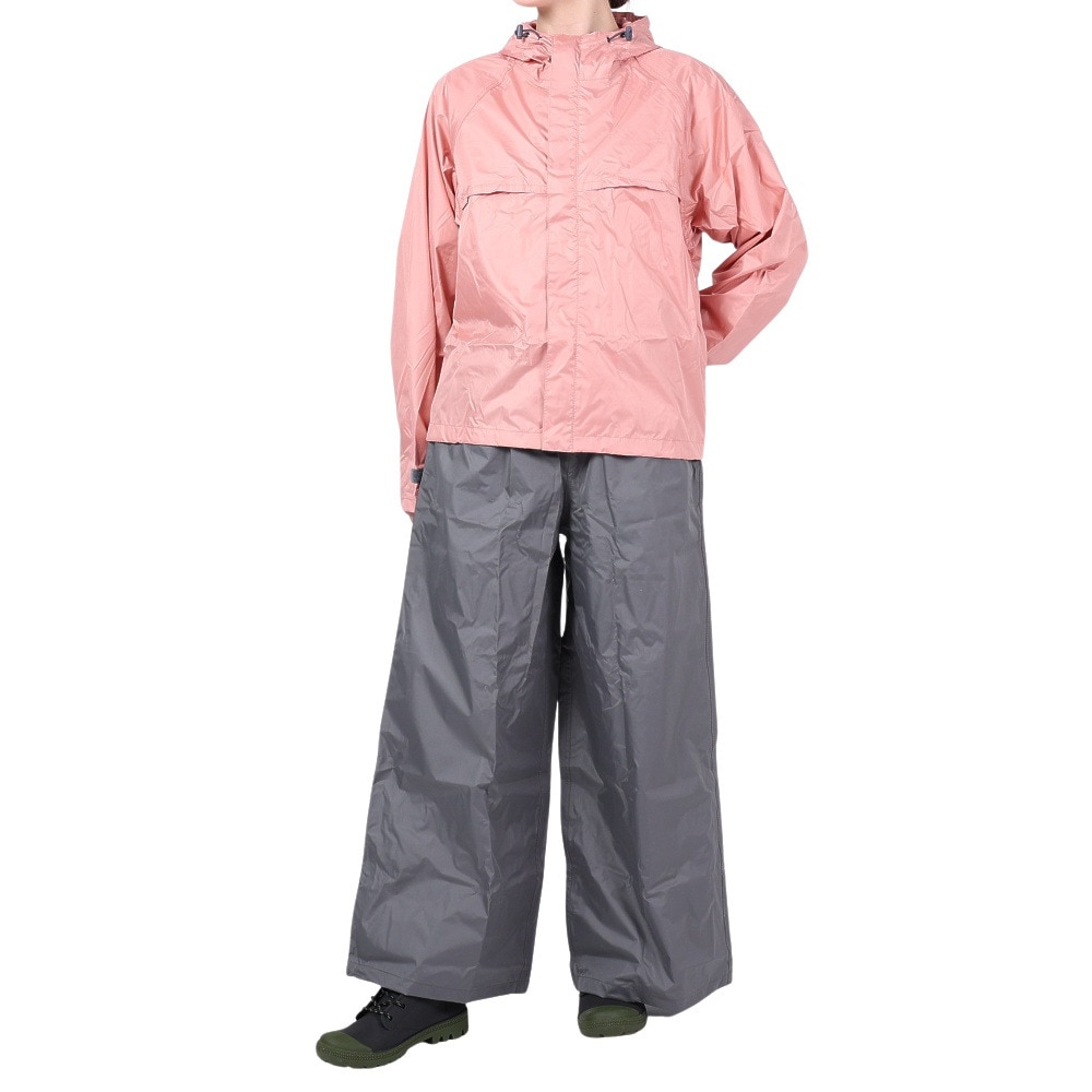マック（Makku）（レディース）レインウェア 雨具 上下セット 耐水 透湿 ワイドレインスーツ AS-620 透明バイザー付き