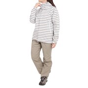 ヘリーハンセン（HELLY HANSEN）（レディース）レインウェア 上下 雨具 ボーダーヘリーレインスーツ HOE12310 WS ベージュ 収納袋付